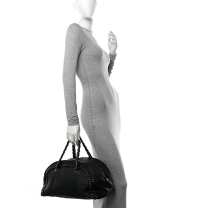 Chanel Smooth Calfskin Medium Luxe Ligne Bowler Black 2 of 13