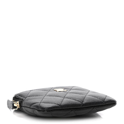 Chanel Caviar Quilted Zip Card Holder Wallet Black 4 of 10