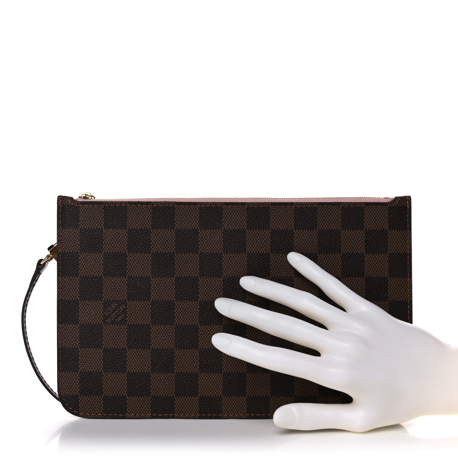 Louis Vuitton Damier Ebene Neverfull MM GM Pochette Rose Ballerine 3 of 9