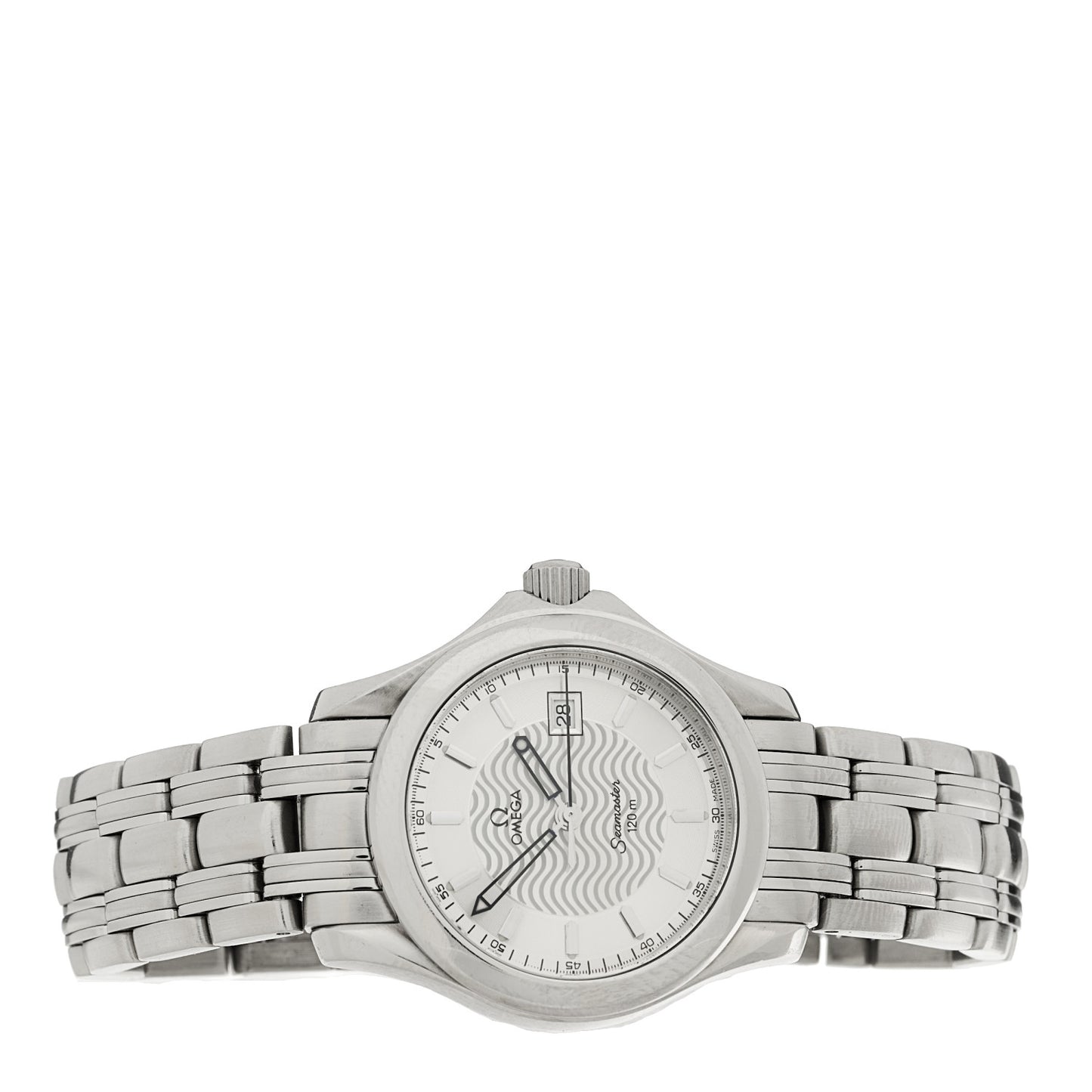 Stainless Steel 28mm Seamaster 120M Quartz Watch Silver 2571.31.00