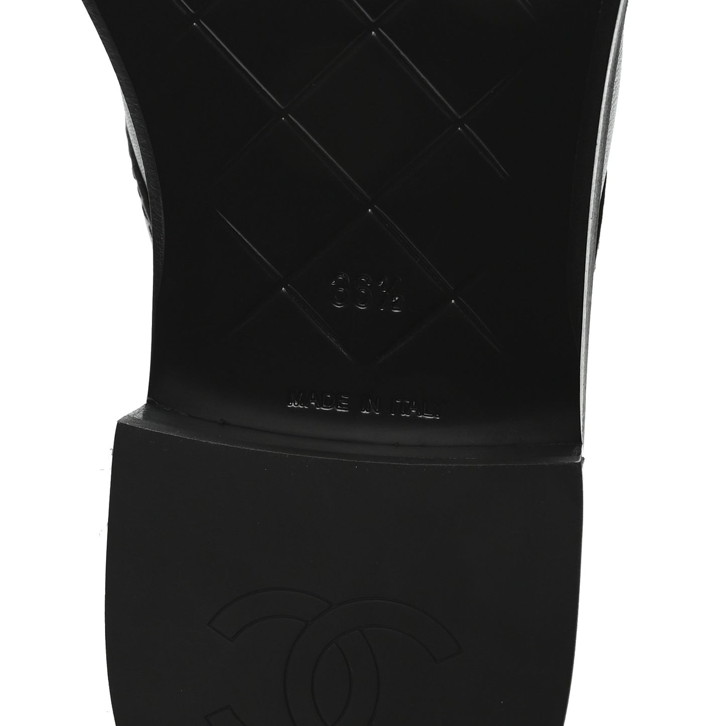 Lambskin Quilted CC Turnlock Mules 36.5 Black
