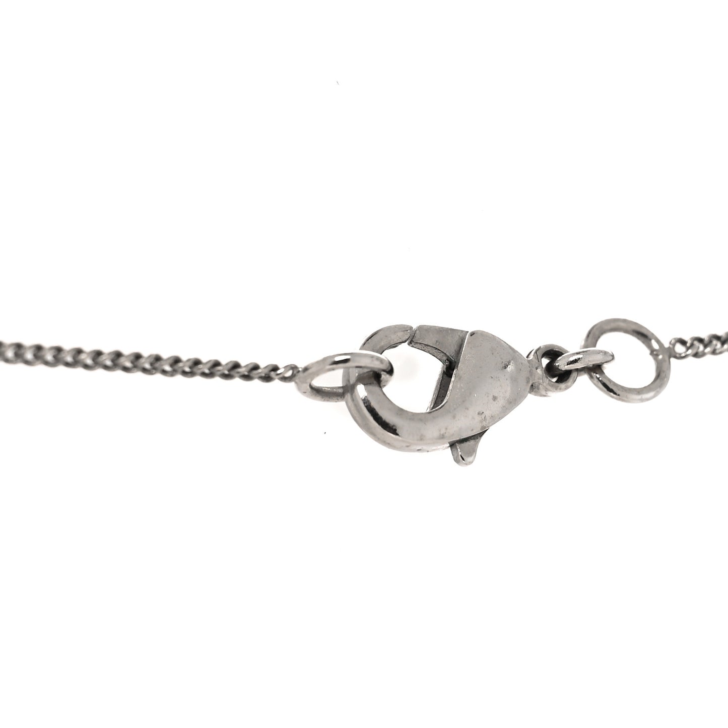 Baguette Crystal CC Necklace Silver