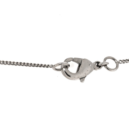 Chanel Baguette Crystal CC Necklace Silver 4 of 5