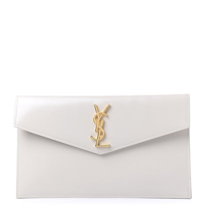 Saint Laurent Smooth Shiny Calfskin Uptown Pouch Crema Soft 1 of 9