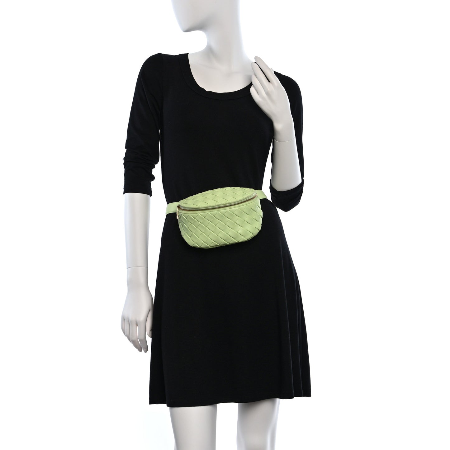 Nappa Intrecciato Belt Bag Fennel