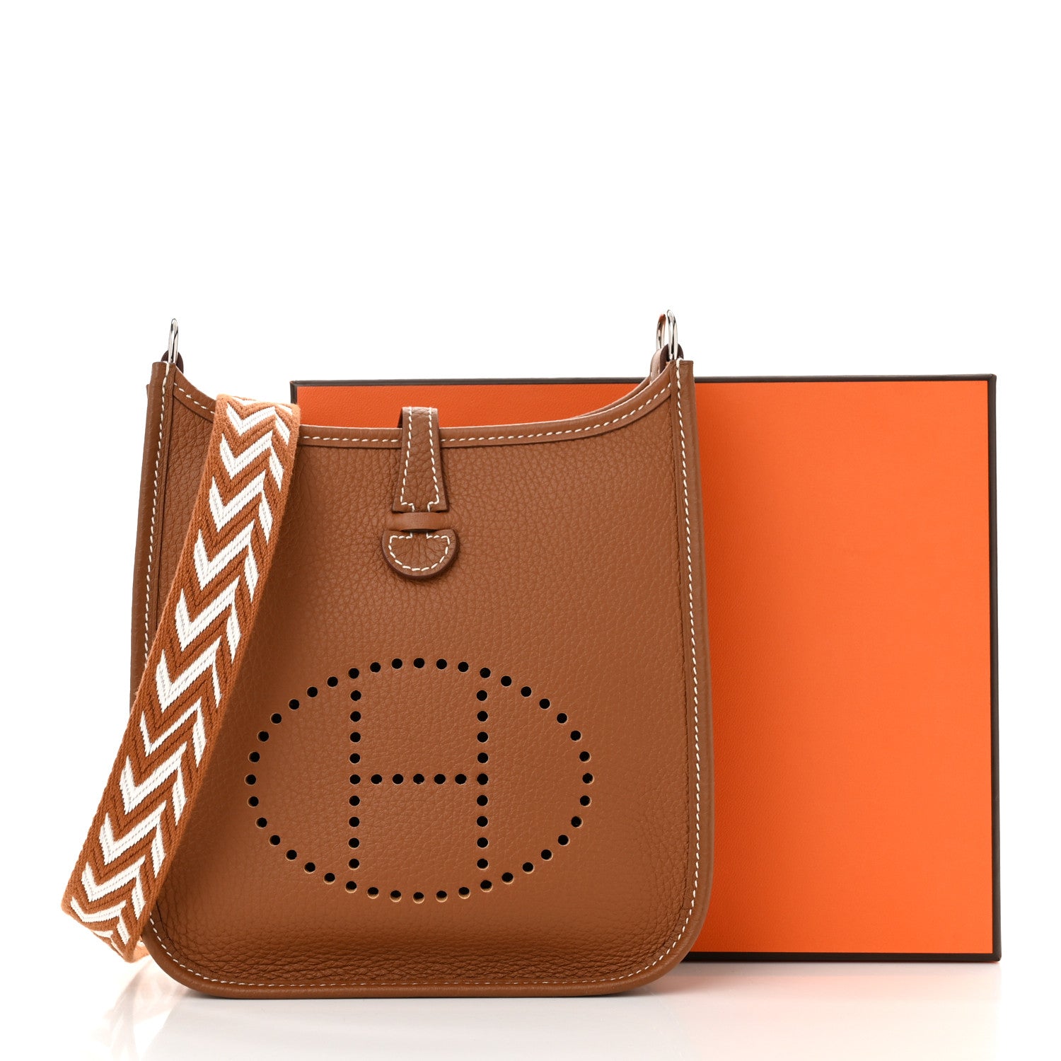 Hermes Taurillon Maurice Amazone Evelyne TPM Gold White 11 of 11