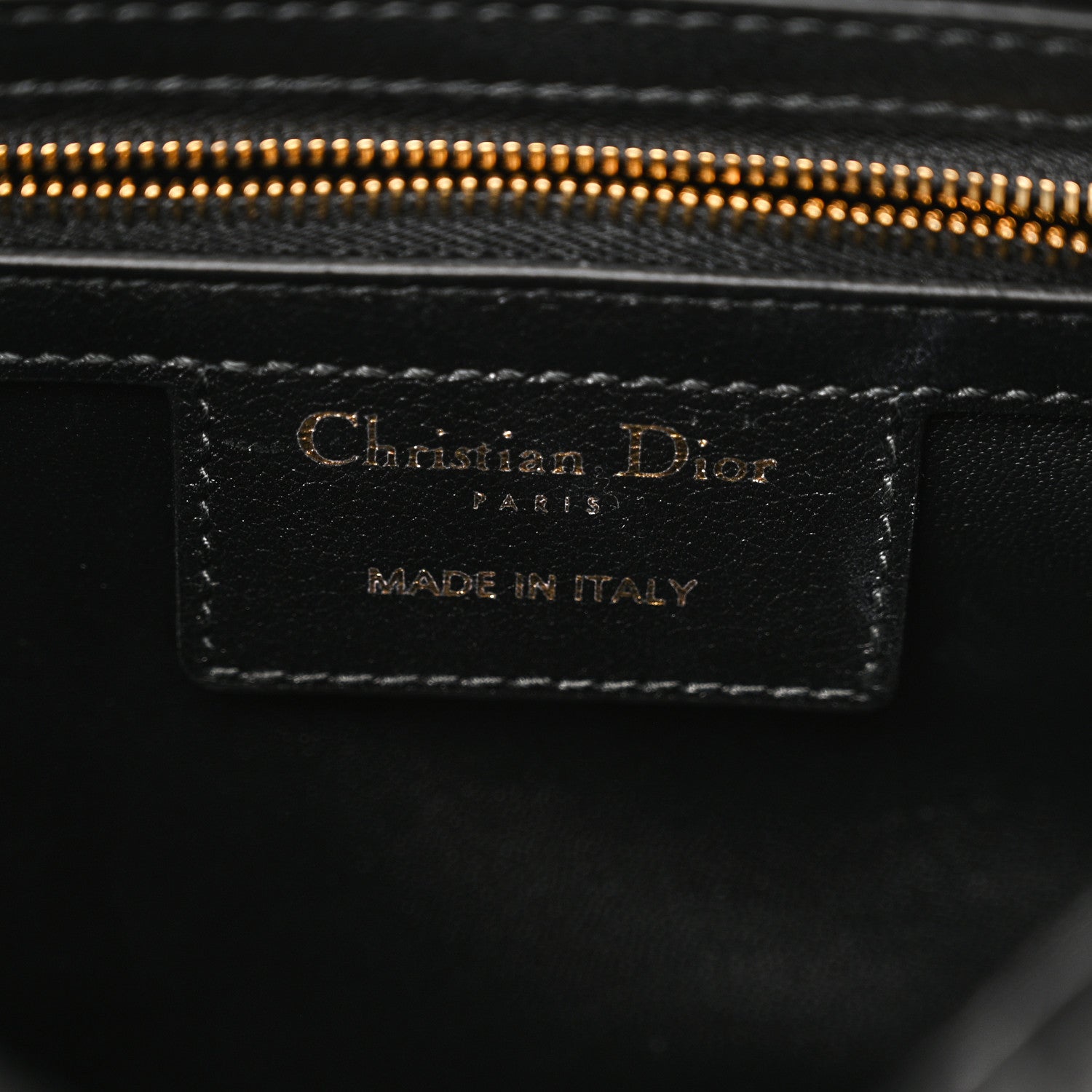Christian Dior Calfskin Macrocannage Groove 20 Bag Black 6 of 9
