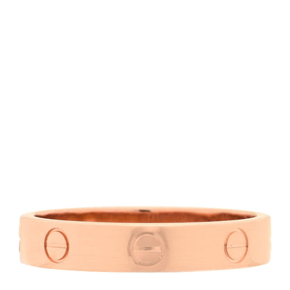 Cartier 18K Pink Gold 4mm LOVE Wedding Band Ring 58 8.25 3 of 4