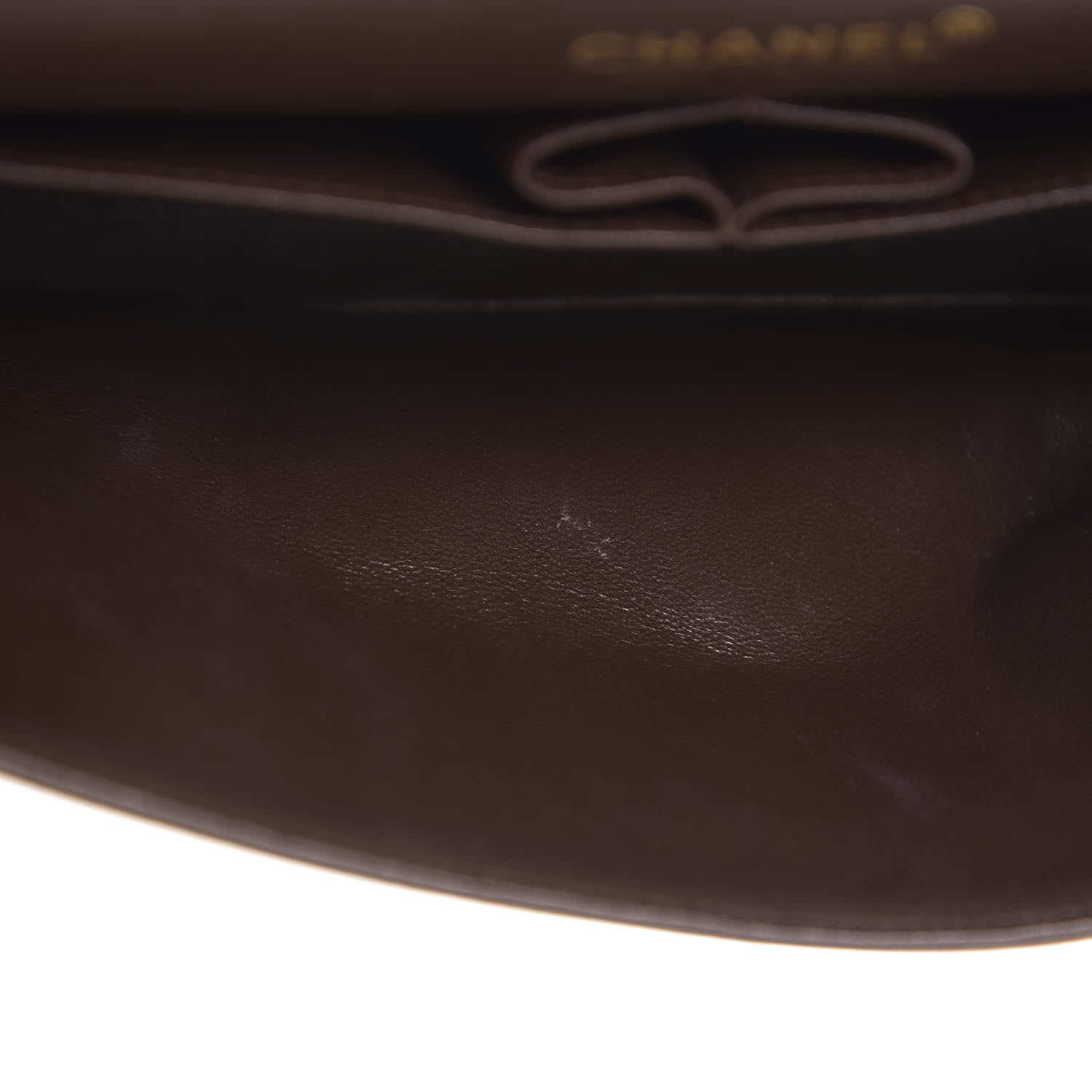 Chanel Lambskin Quilted Medium Double Flap Dark Brown 8 of 16