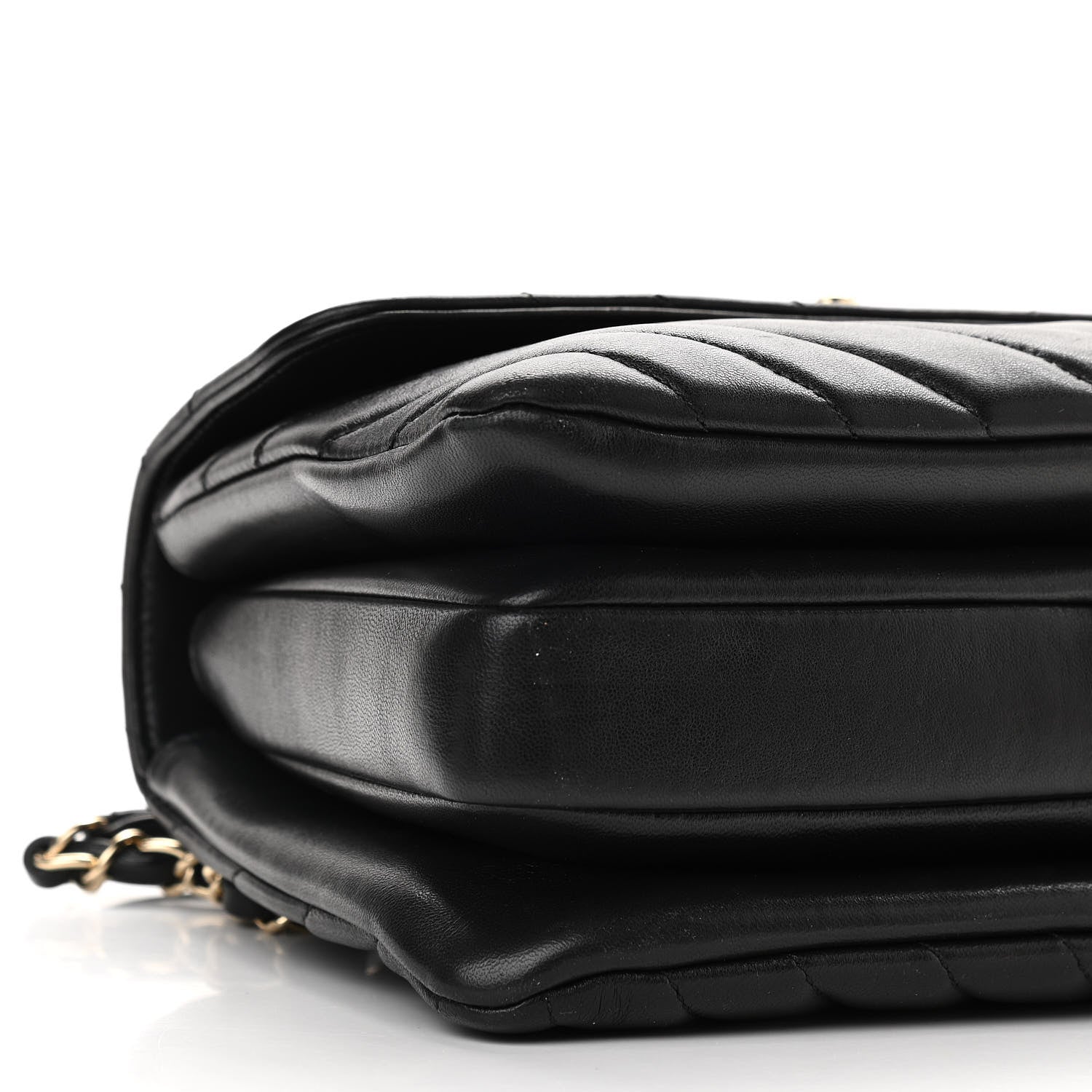 Chanel Lambskin Chevron Quilted Small Trendy CC Dual Handle Flap Bag Black 9 of 11