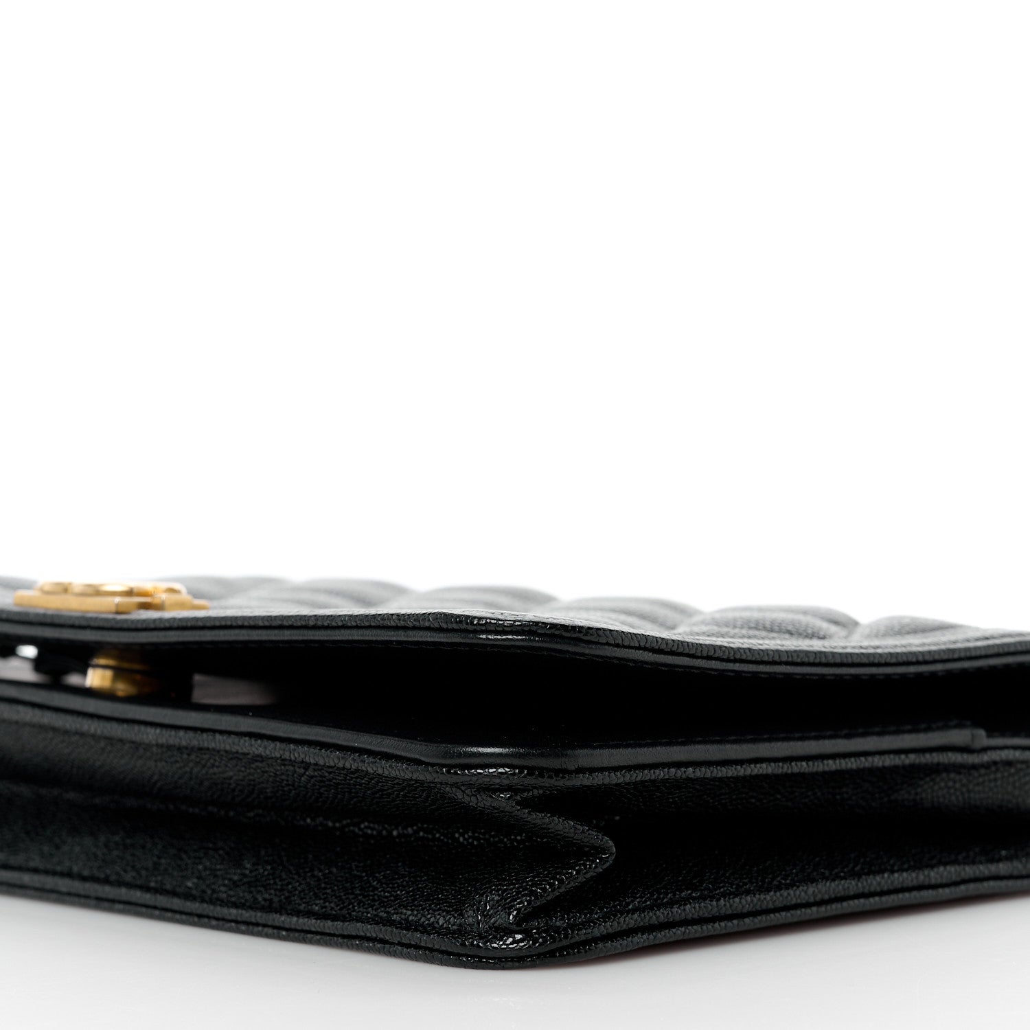 Chanel Caviar Quilted Boy Wallet On Chain WOC Black 11 of 12