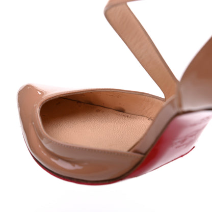 Christian Louboutin Patent Jumping Cross 85 Pumps 37 Nude 14 of 14