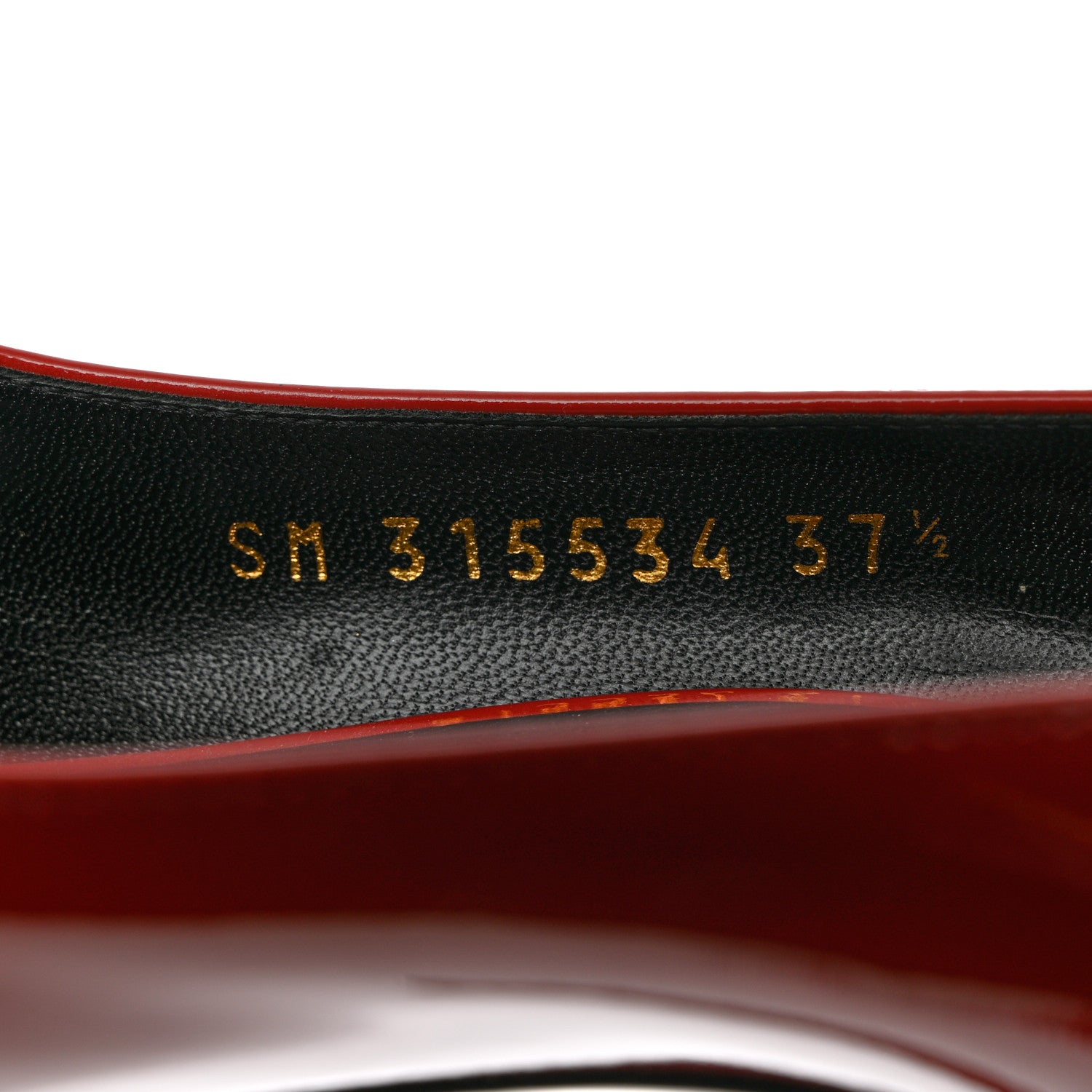 Saint Laurent Patent Calfskin Zoe 105 Pump 37.5 Red 6 of 11
