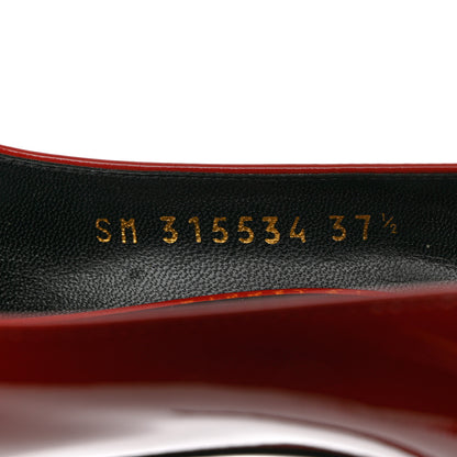 Saint Laurent Patent Calfskin Zoe 105 Pump 37.5 Red 6 of 11