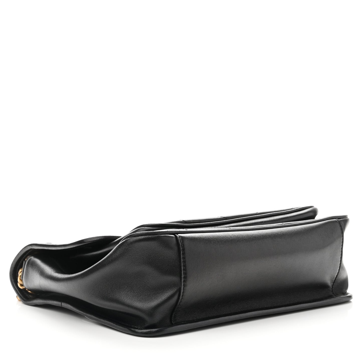 Lambskin Matelasse Monogram Medium Niki Chain Satchel Black