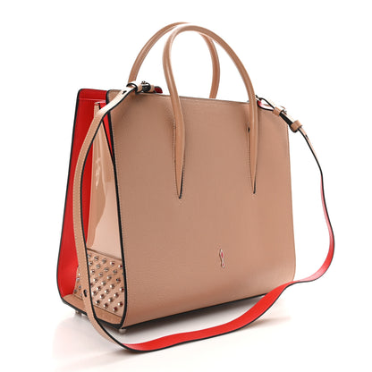 Christian Louboutin Calfskin Patent Studded Large Paloma Cognac 3 of 9