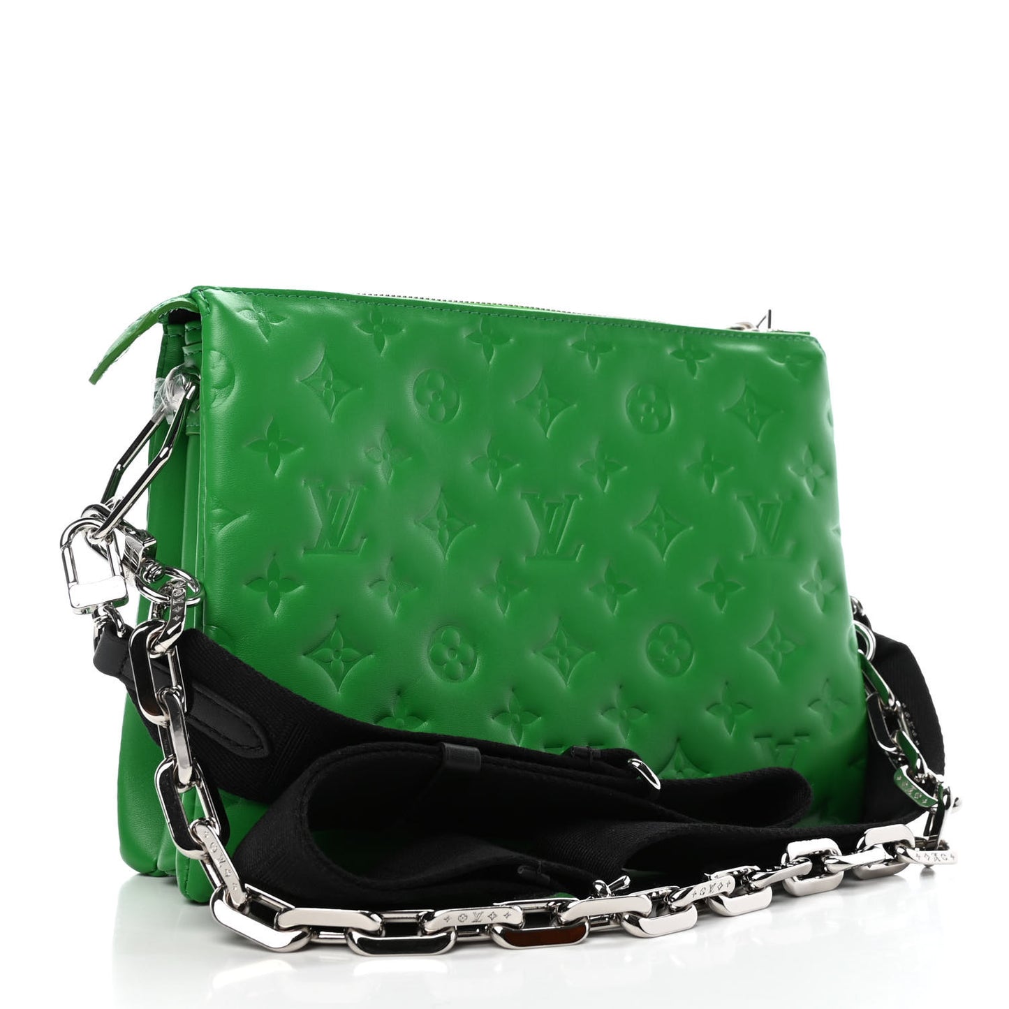 Lambskin Embossed Monogram Coussin PM LV Motion Green
