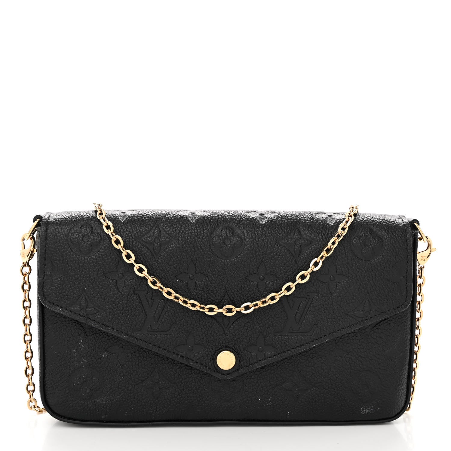 Louis Vuitton Empreinte Pochette Felicie Chain Wallet Black 3 of 15