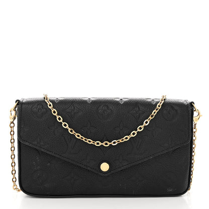 Louis Vuitton Empreinte Pochette Felicie Chain Wallet Black 3 of 15