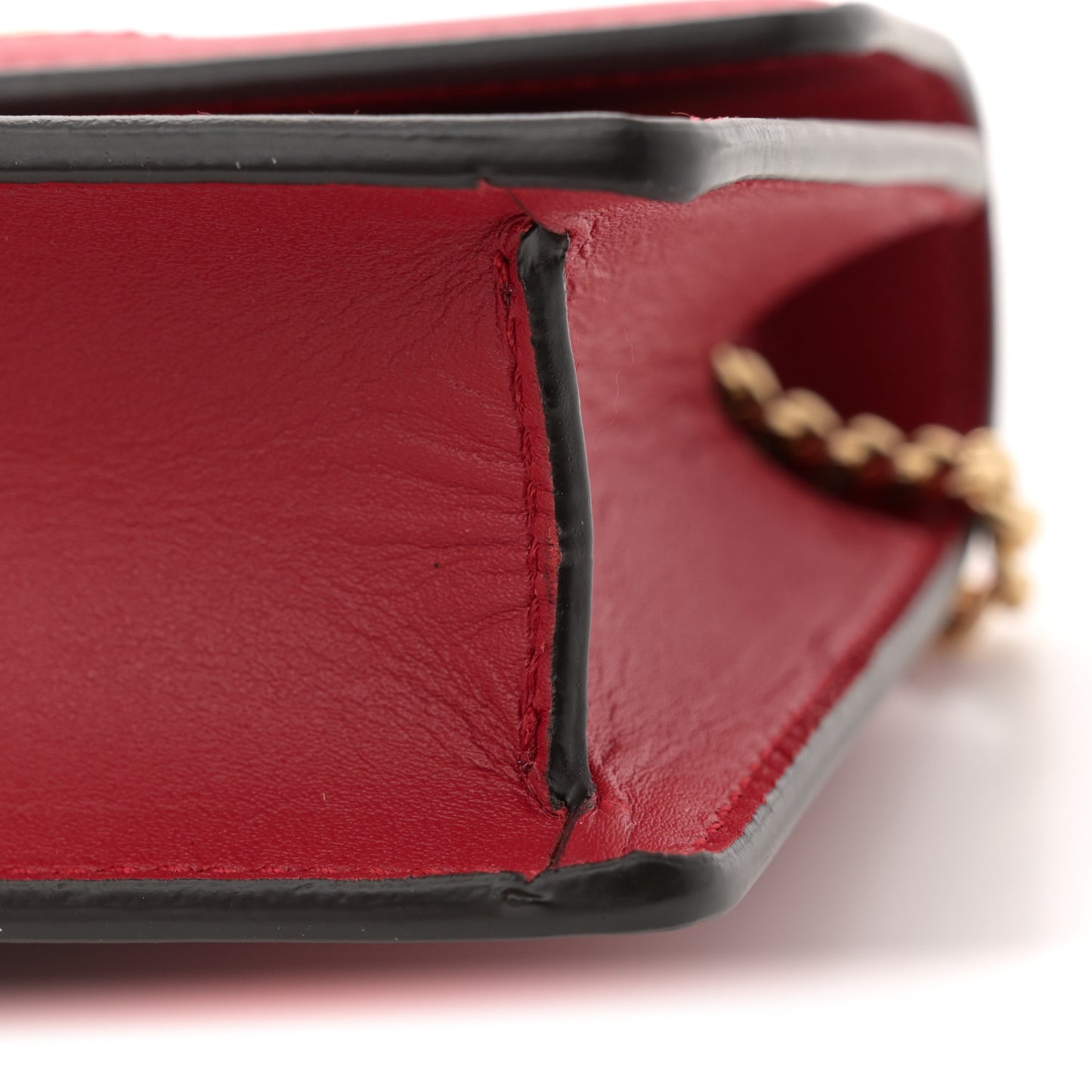 Calfskin Super Mini Sylvie Chain Shoulder Bag Hibiscus Red