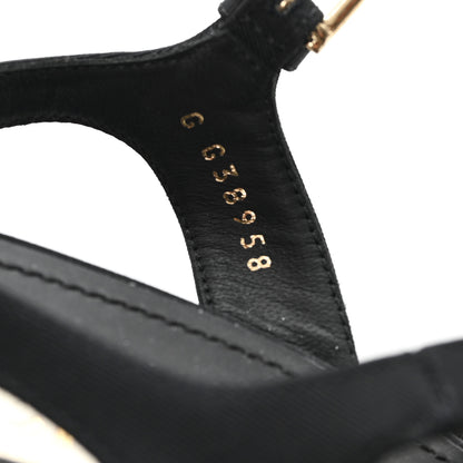 Chanel Grosgrain Platform Sandals 41 Black 9 of 9
