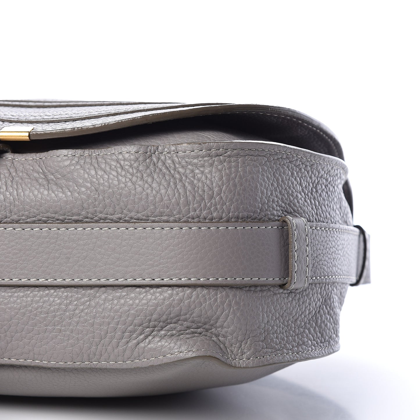 Calfskin Medium Marcie Round Crossbody Bag Cashmere Grey