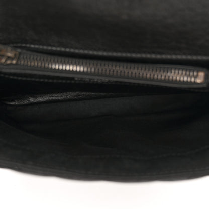 Saint Laurent Sheepskin Matelasse Chevron Monogram Medium College Bag Black 5 of 13