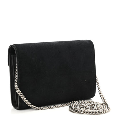 Gucci Suede Mini Dionysus Chain Wallet Black 3 of 8