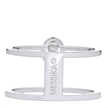 Messika 18K White Gold Diamond Glamazone 2 Row Pave Ring 55 7.25 3 of 5