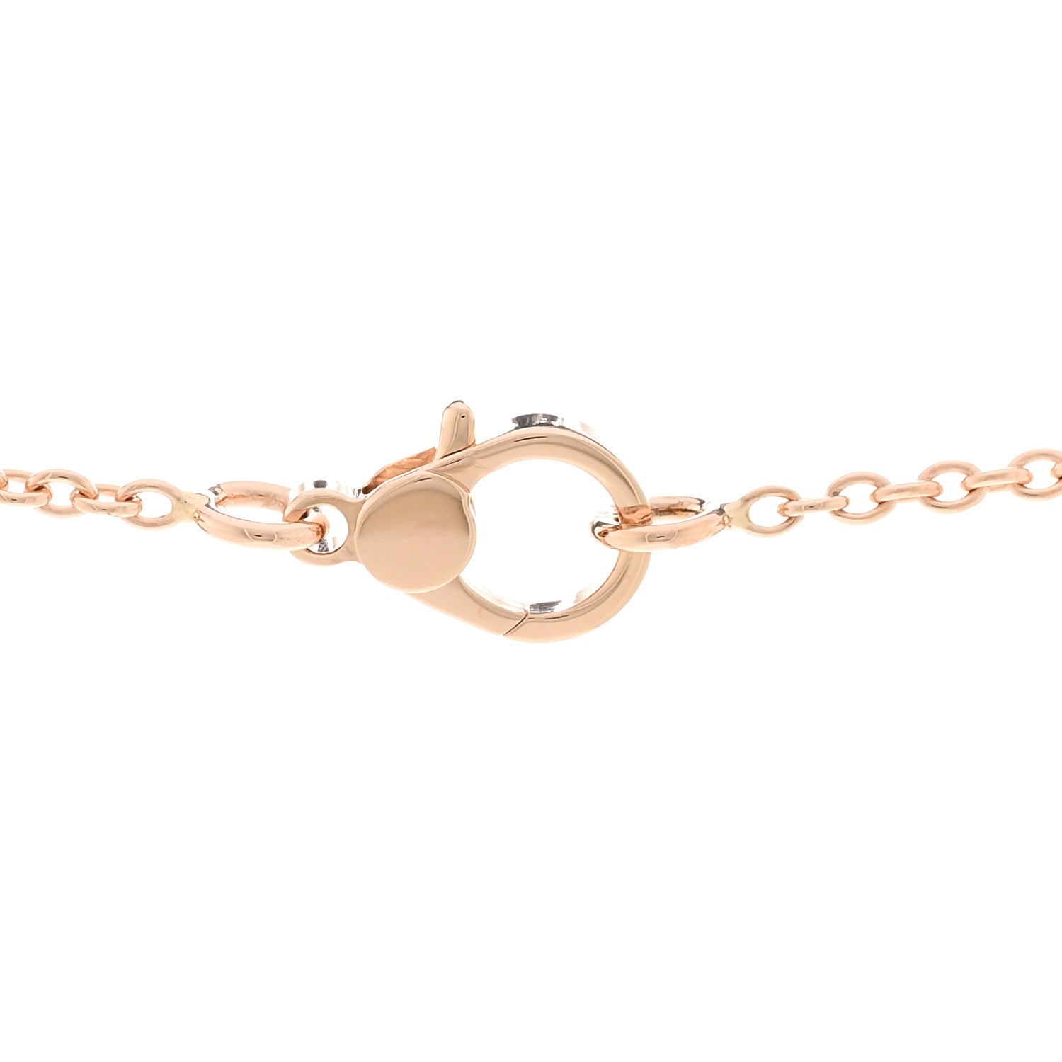 Hermes 18K Rose Gold Diamond Finesse Pendant Necklace 5 of 6
