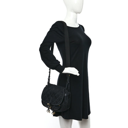 Prada Nylon Calf Corsaire Bag Black 2 of 8