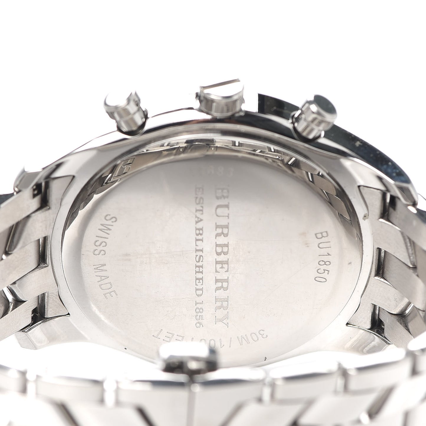 Stainless Steel 42mm Chronograph Quartz Watch Grey BU1850
