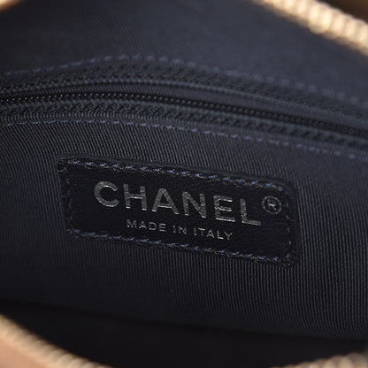 Chanel Calfskin Chevron Quilted Small Gabrielle Hobo Light Brown Blue 6 of 10