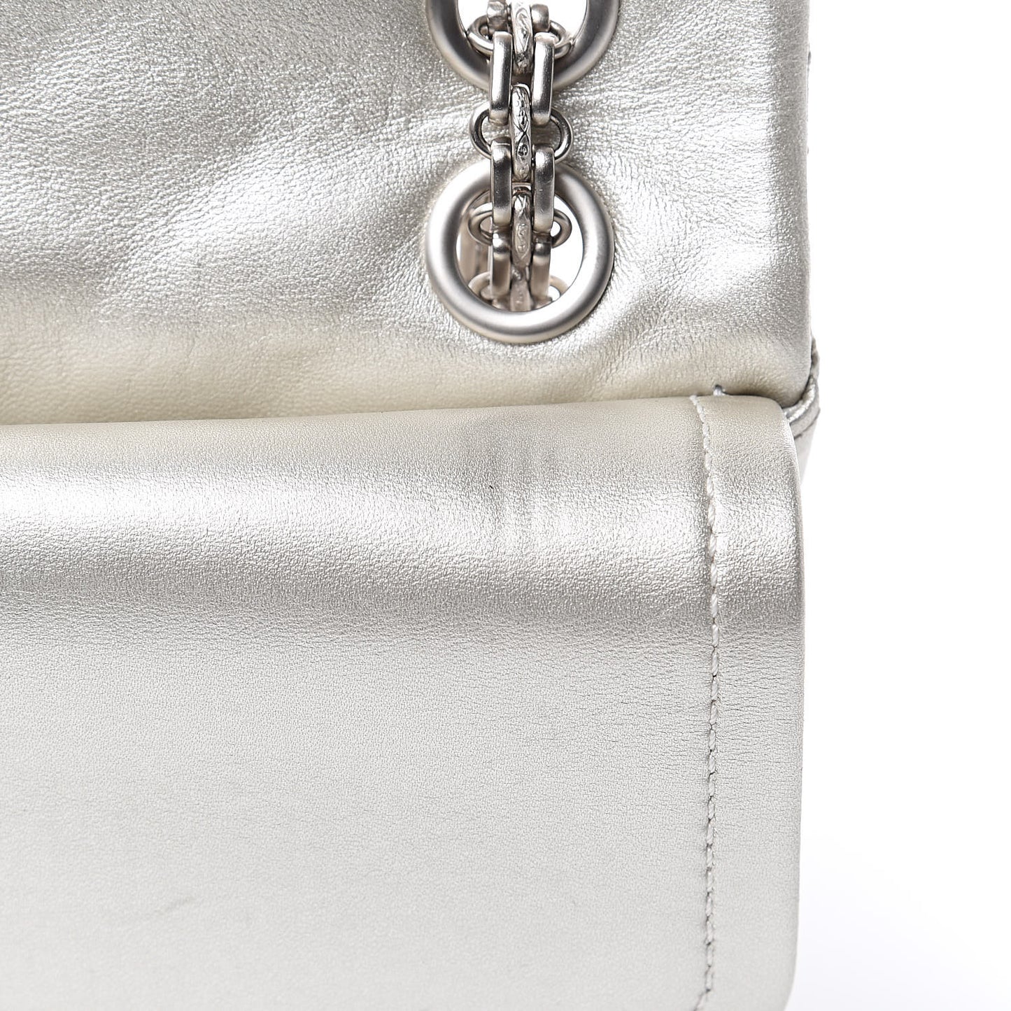 Metallic Aged Calfskin 2.55 Reissue 225 Flap Silver