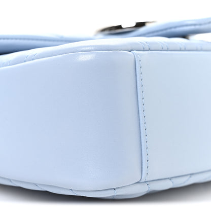 Gucci Lambskin Matelasse Medium GG Marmont Shoulder Bag Light Blue 9 of 10