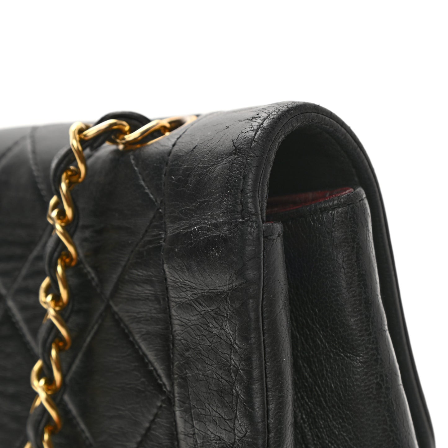 Lambskin Quilted Small Single Flap Black