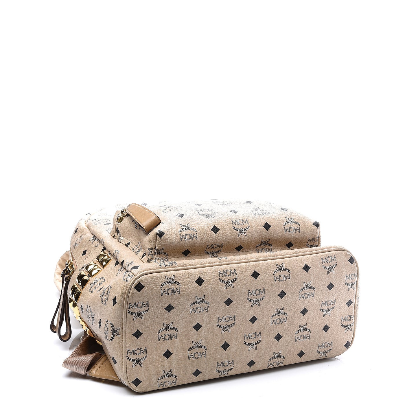 Visetos Medium Side Studs Stark Backpack Beige
