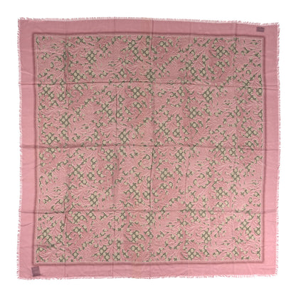 Gucci Modal Silk GG Monogram Big Arabesque Shawl Beige Pink 1 of 3