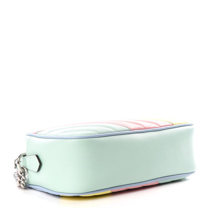 Gucci Calfskin Matelasse Diagonal Small GG Marmont Chain Shoulder Bag Multicolor Pastel 3 of 10