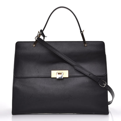 Balenciaga Smooth Calfskin Le Dix M Cartable Shoulder Bag Black 1 of 8