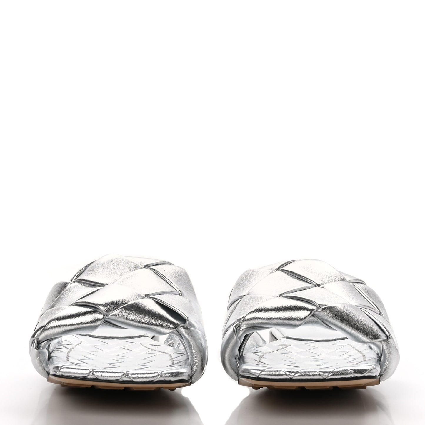 Nappa Maxi Intrecciato Lido Flat Sandals 39.5 Hollyhock