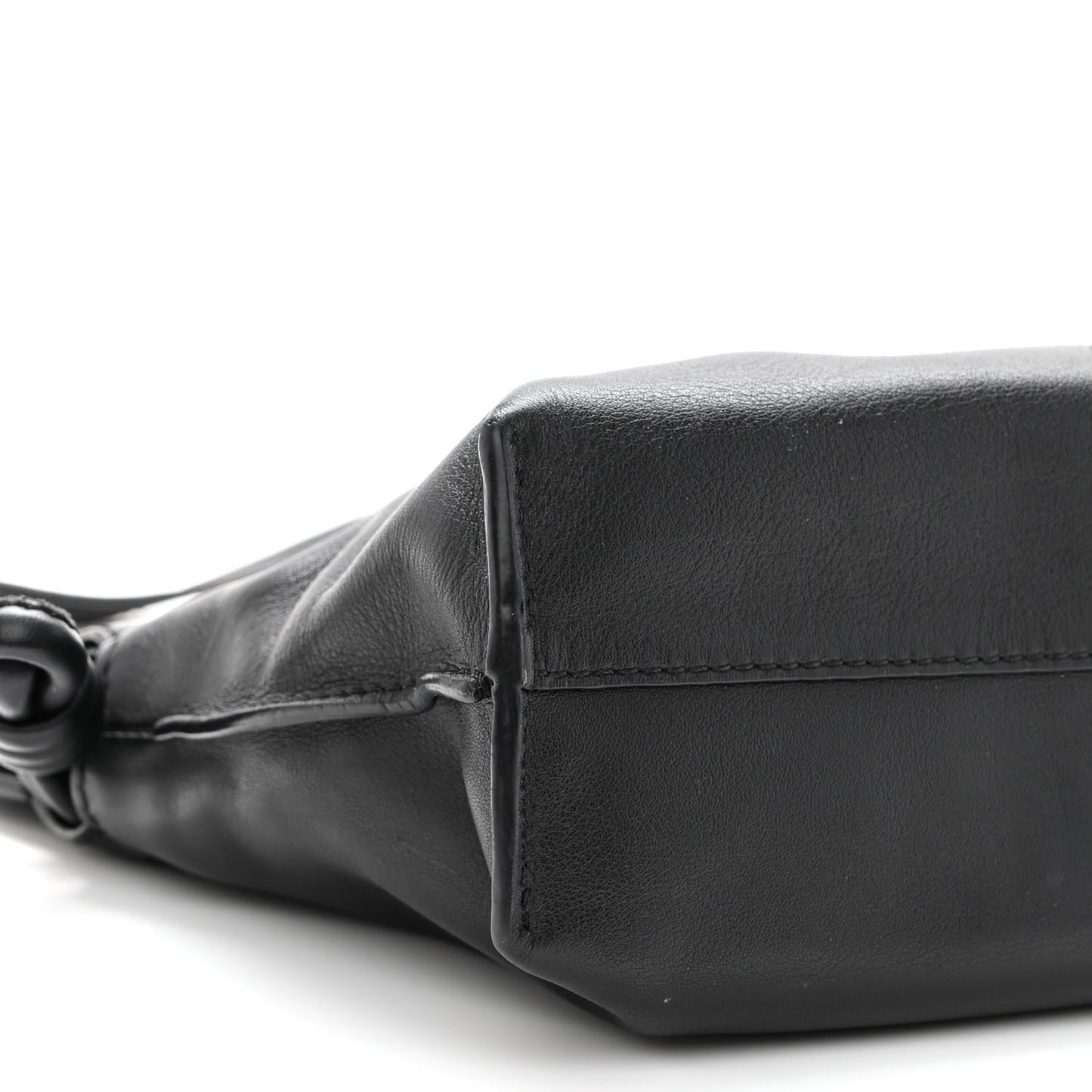 Calfskin Mini Flamenco Knot Clutch Black