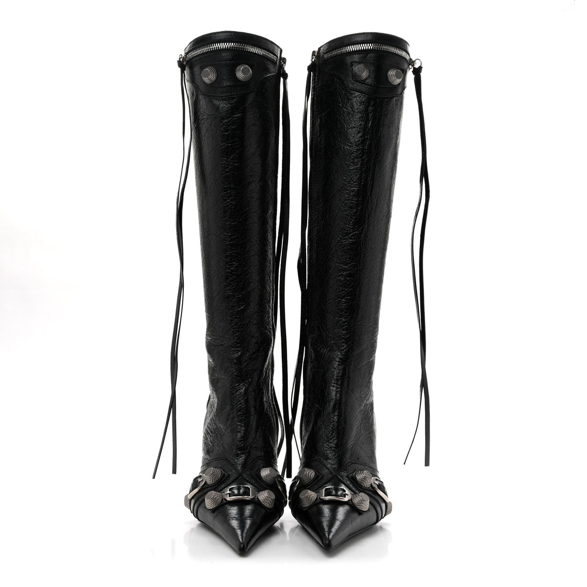 Balenciaga Agneau Arena Spike Spiked Cagole 90mm Boots 35 Black 2 of 9