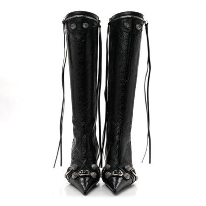Balenciaga Agneau Arena Spike Spiked Cagole 90mm Boots 35 Black 2 of 9