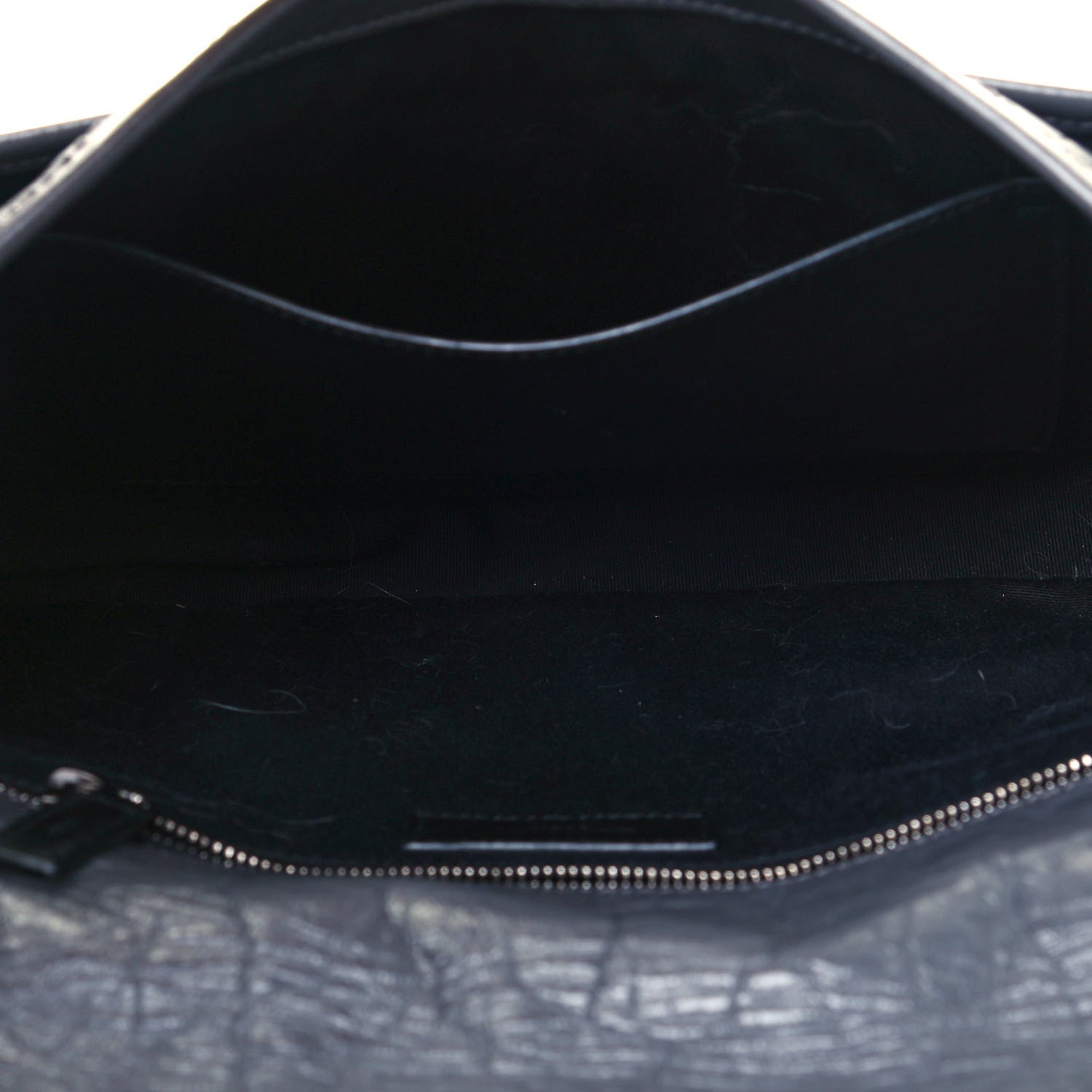 Saint Laurent Crinkled Calfskin Matelasse Monogram Medium Niki Chain Satchel Storm 5 of 12