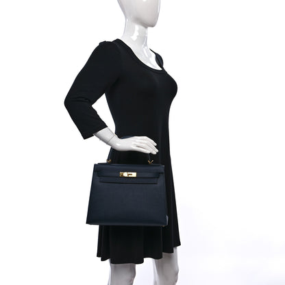 Hermes Epsom Kelly Sellier 28 Bleu Indigo 2 of 13