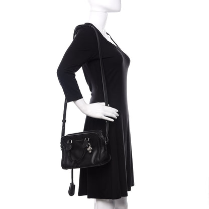 Alexander McQueen Pebbled Calfskin Mini Skull Padlock Zip Around Tote Black 2 of 10