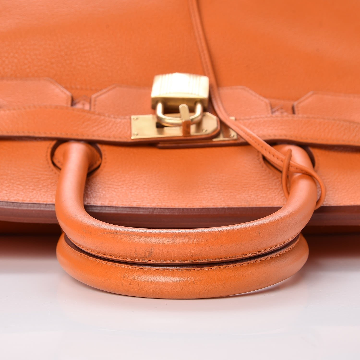 Hermes Taurillon Clemence HAC Birkin 40 Orange 31 of 33