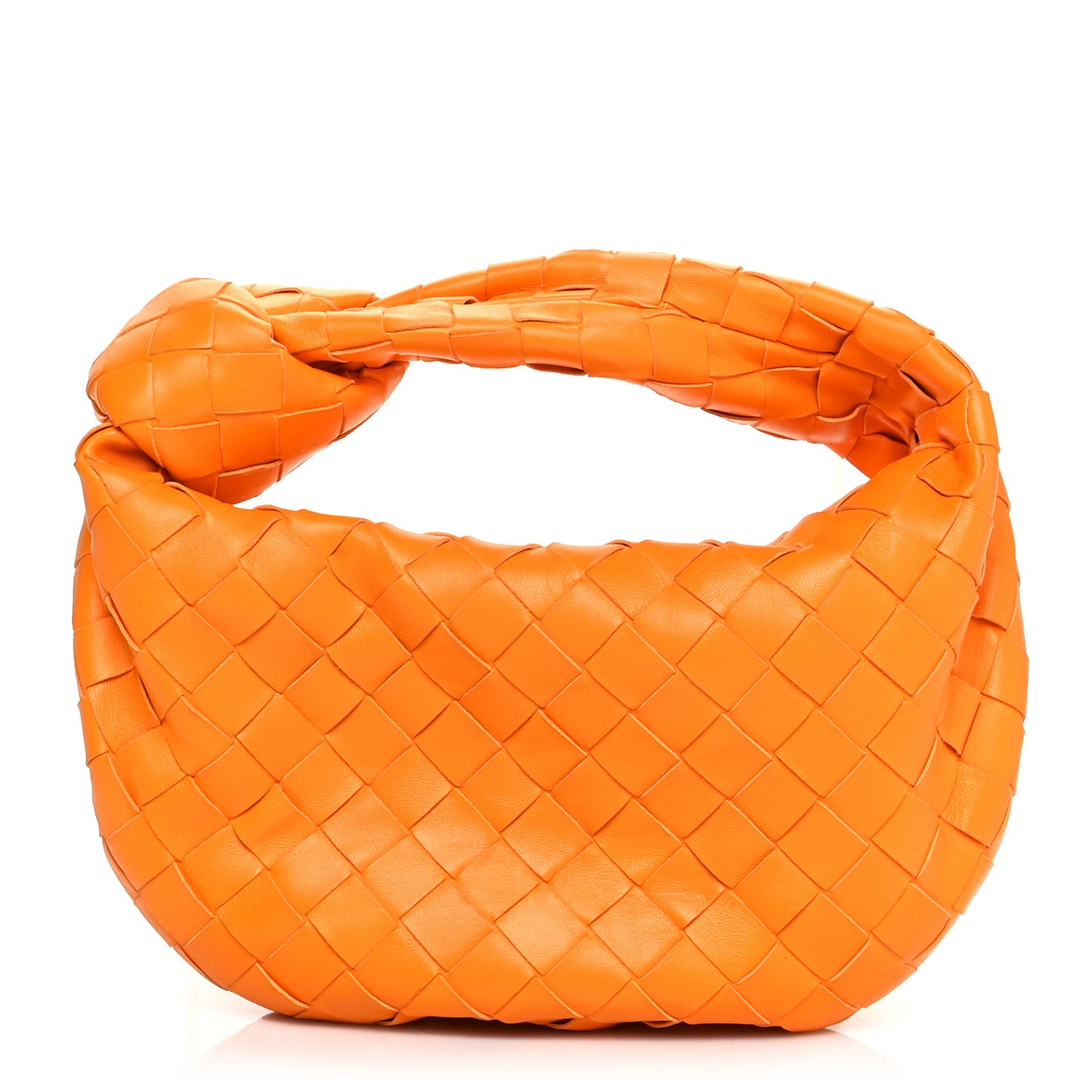 Nappa Intrecciato Mini Jodie Tangerine