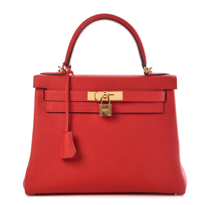 Hermes Togo Kelly Retourne 28 Rouge De Coeur 1 of 41